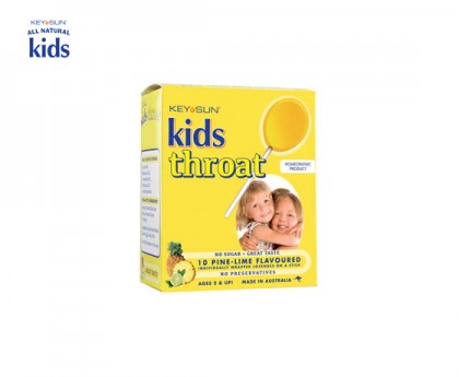 All Natural Kids 儿童缓解咽喉痛棒棒糖 菠萝青柠味 10支/盒 